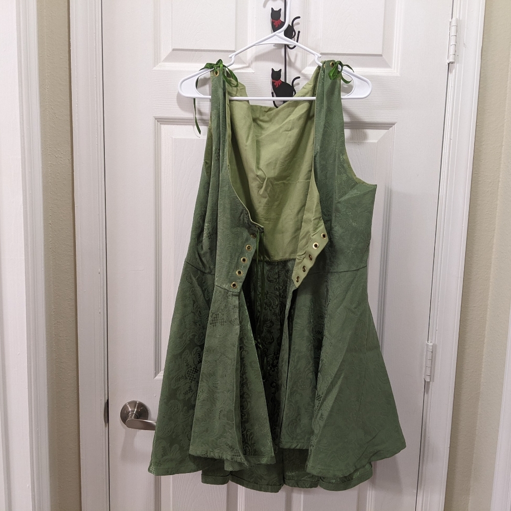 Sage Green Brocade Corset Long Line Bodice